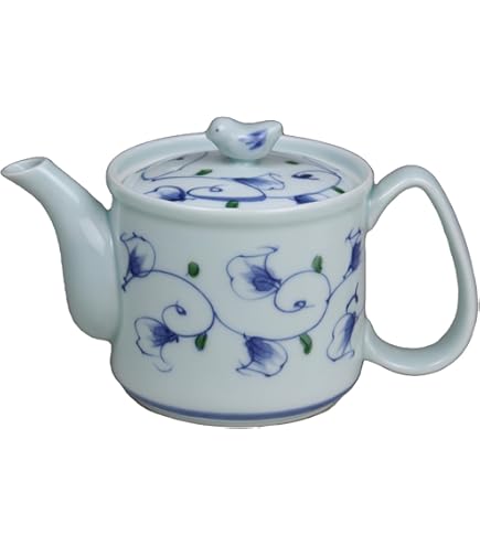 Amazon | 工房ゆずりは 瀬戸焼 急須 花かざり ポット 茶器 陶器 手描き